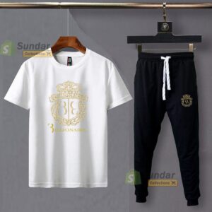 Billionaire printed summer track suit for men white