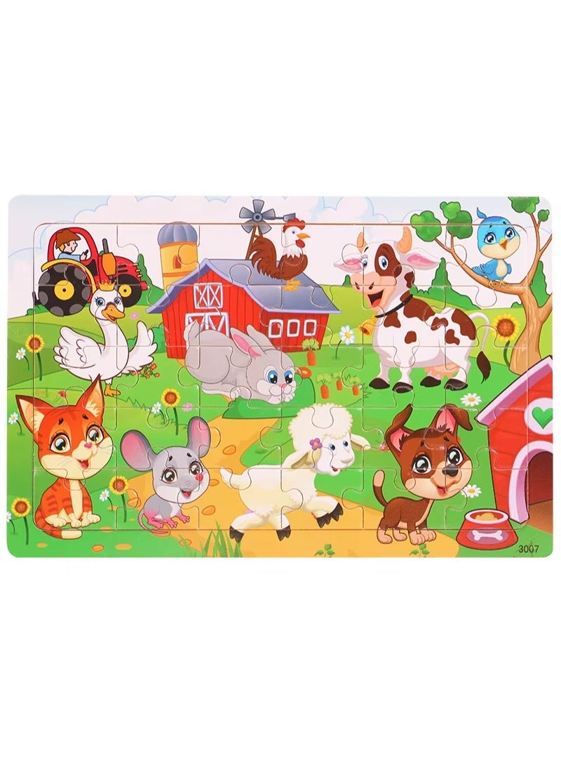 Twisoo 30-Piece Animal Wooden Jigsaw Puzzle – Early Educational Toy for Babies & Kids – Fun - Image 5