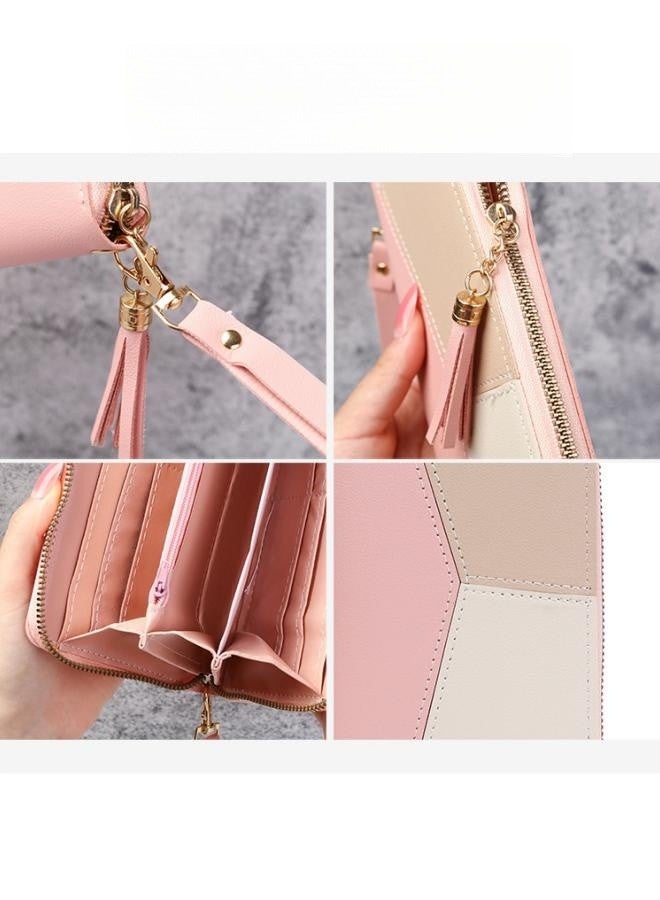 New Ladies Long Zipper Wallet, Women's Large Capacity Mobile Phone Bag, Versatile Stitching Color - Image 5