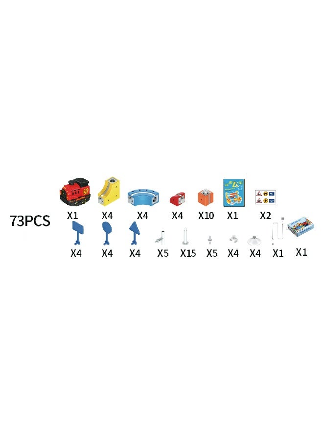 73-Piece DIY Magnetic Levitation Track Set – Anti-Gravity Maglev Train Toy with Rechargeable - Image 4