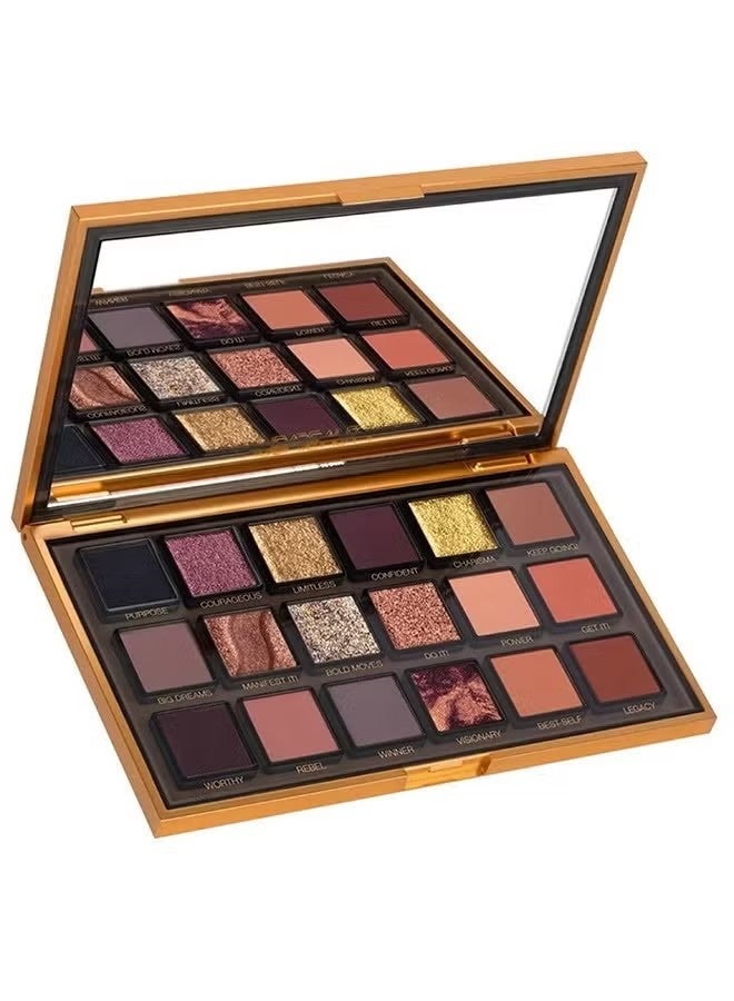 Empowered Eyeshadow palette Multicolour, 18 Colors Matte Shimmer Glitter Multi Reflective Shades - Image 4