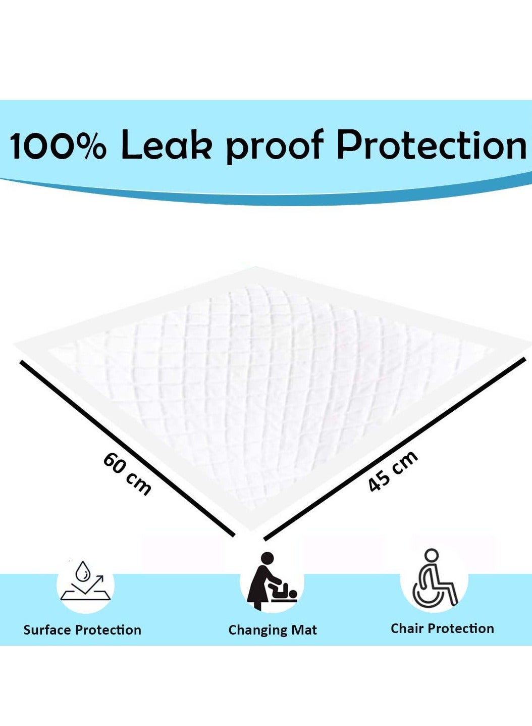 Disposable Changing Mats Pack of 30 mats are single-use mats designed for changing diapers or - Image 2