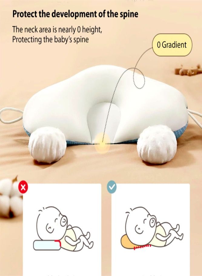 Prevent Flat Head: Adjustable curved pillow for baby prevent your little one from obtaining a flat - Image 4