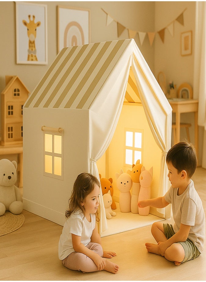 Kids Indoor Play Tent House with Plush Toys – Large Foldable Playhouse for Boys & Girls - Image 2