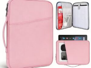 Waterproof Tablet Sleeve Bag with Handle, Multi-Pocket Shockproof iPad Carrying Case, Portable