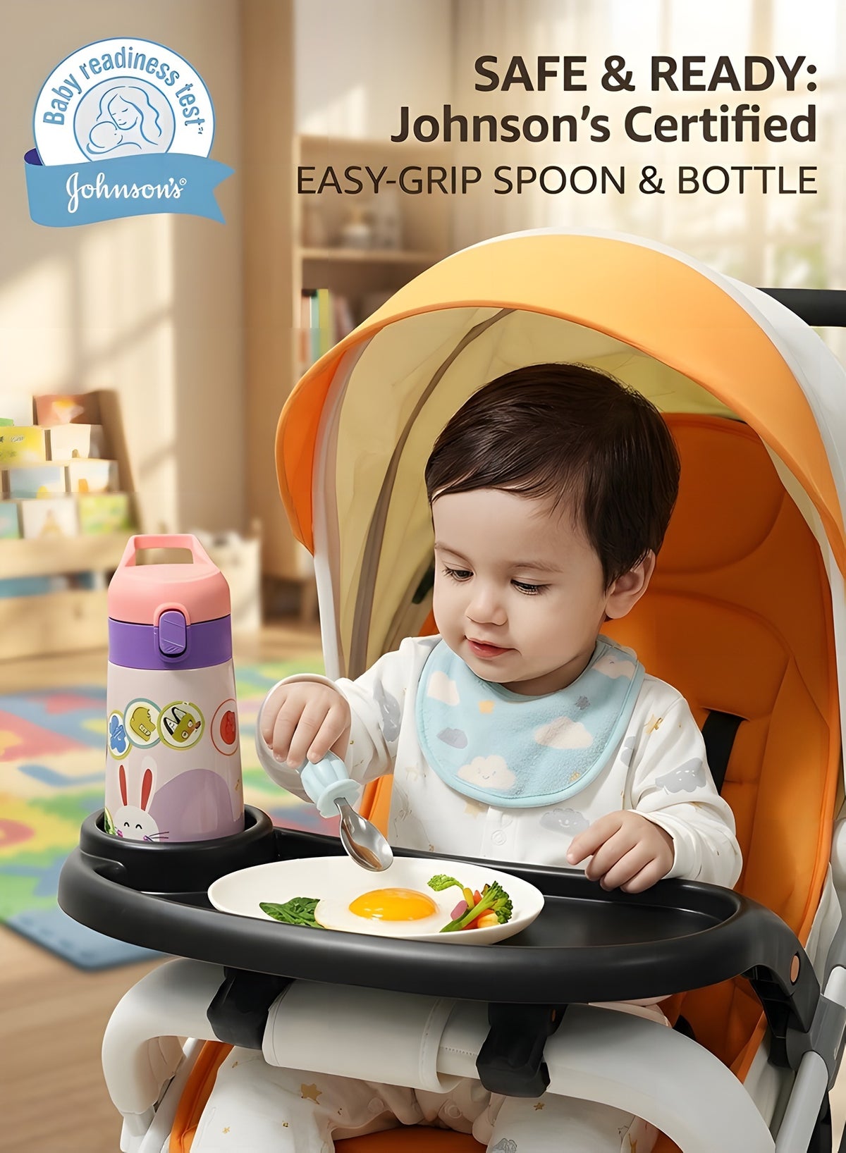 Stroller Tray with Cup Holder,Universal Stroller Snack Tray/Stroller Cup,Multifunctional Child - Image 3