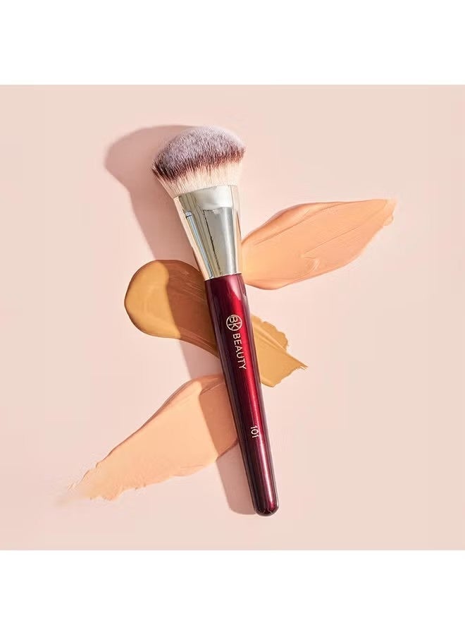 BK BEAUTY Brushes - 101 Contoured Foundation Brush - Foundation Makeup Brushes - Face Brush For - Image 2