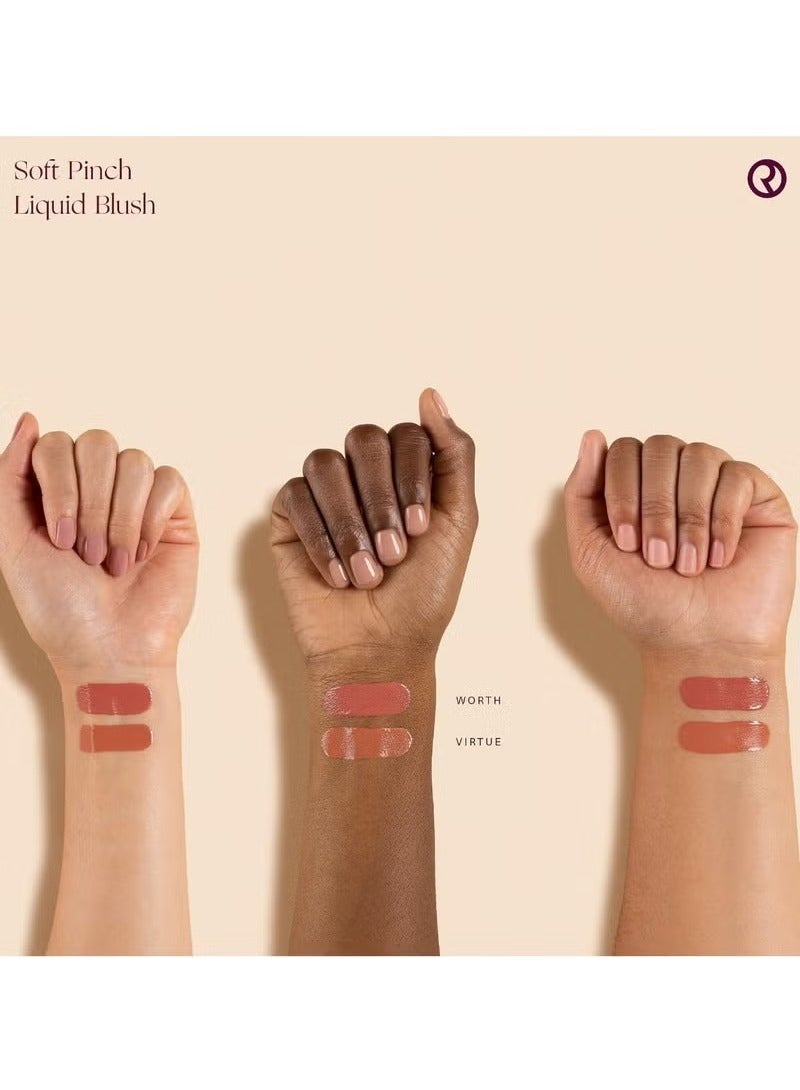 Experience a natural, radiant flush with Rare Beauty Soft Pinch Liquid Blush in Virtue — a soft - Image 3