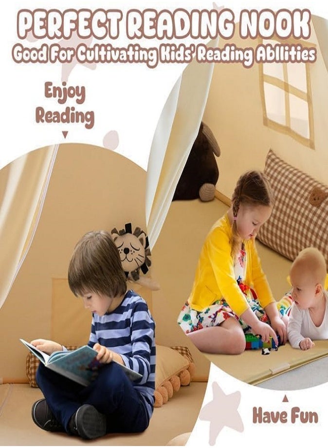 Kids Indoor Play Tent House with Plush Toys – Large Foldable Playhouse for Boys & Girls - Image 5