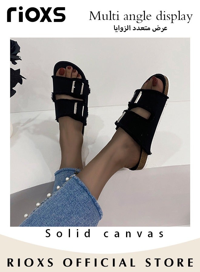 Women's Flat Sandals,Fashion Beach Sandals,Comfort Soft Sole Sandals,Anti-Slip Opened Toe - Image 3