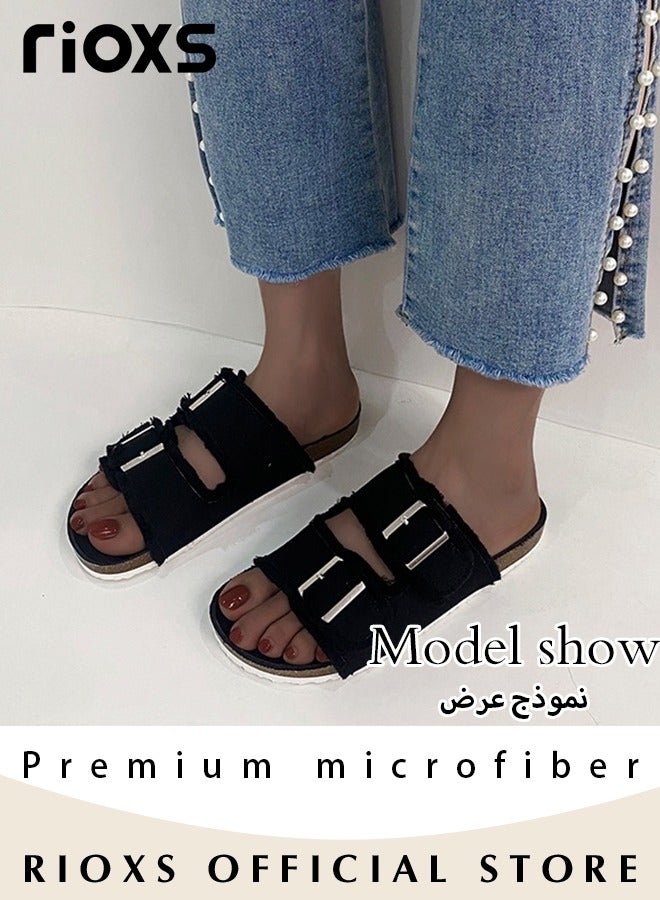 Women's Flat Sandals,Fashion Beach Sandals,Comfort Soft Sole Sandals,Anti-Slip Opened Toe - Image 5