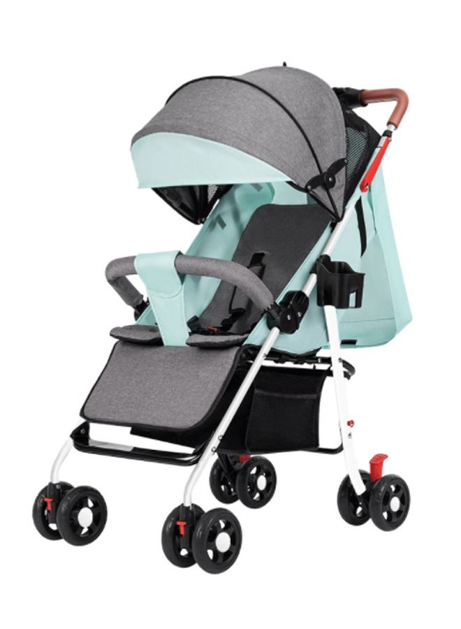 Lightweight Baby Stroller With One-click Folding, Two-way, Oversized Canopy, Removable Tray, and - Image 3