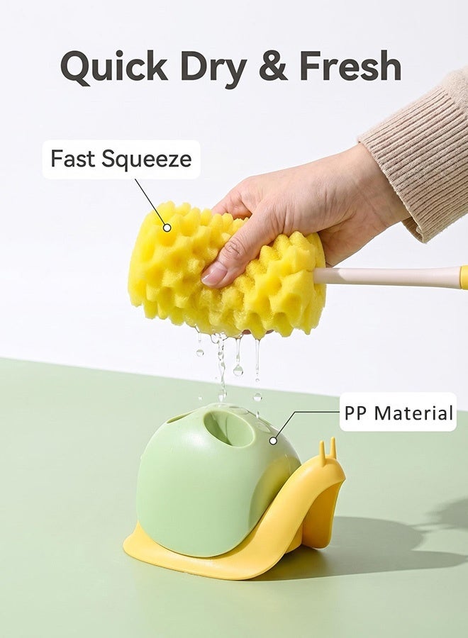 4-in-1 Baby Bottle Cleaning Brush Set, 360° Rotating Soft Sponge Bottles Cleaner with Bottle Brush, - Image 5