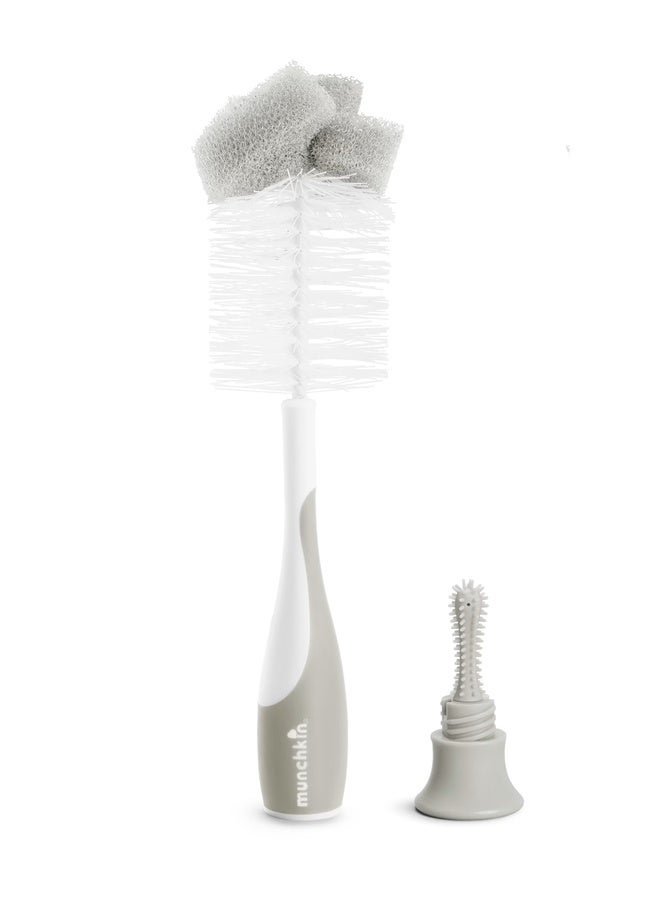 The Munchkin bottle and teat brush is a 2-in-1 brush - the teat brush is integrated into the bottle - Image 3