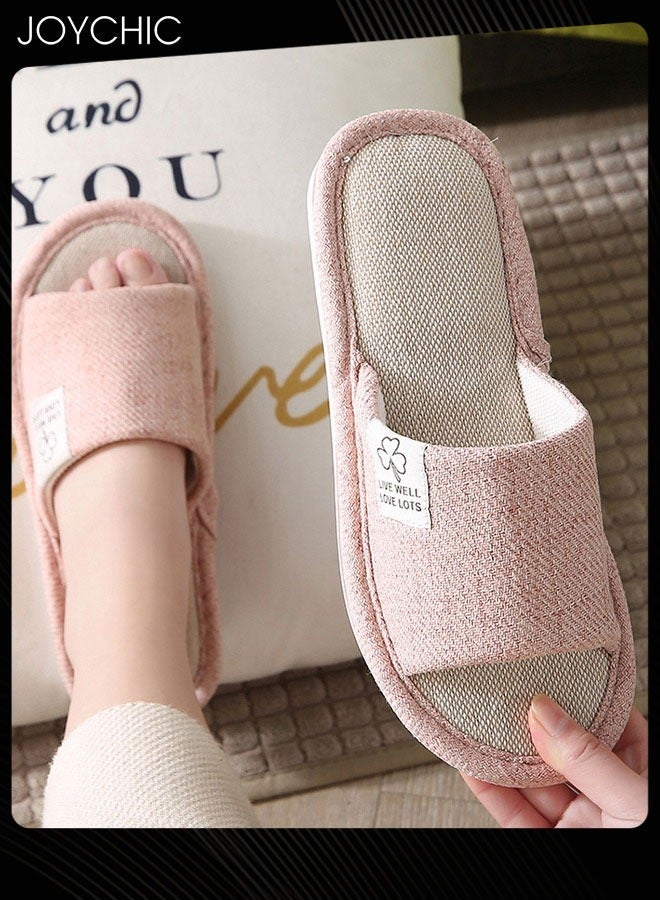New Style Women Home Linen Slipper Indoor Non-slip wear-resistant Bedroom Slipper Sweat-absorbing - Image 3