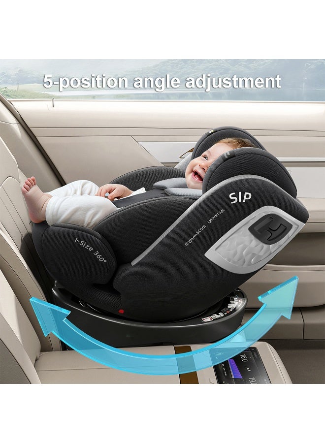 Heekin 360 Swivel i-Size Baby Car Seat with ISOFIX, for Newborn to 12 Years Old (40-150cm), Group - Image 4