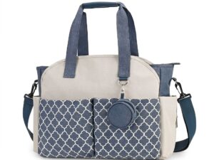 Multi-Functional Diaper Tote with Built-in Changing Pad – Travel Baby Bag with Adjustable Strap &