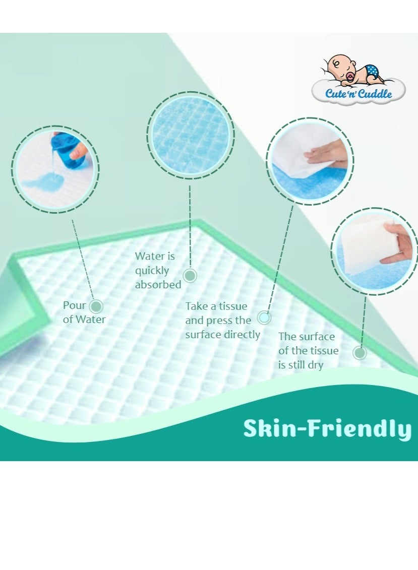 Pack Of 30 Disposable Changing Soft Ultra Absorbent Waterproof Diaper Mess-Free Changing Mat Liners - Image 3
