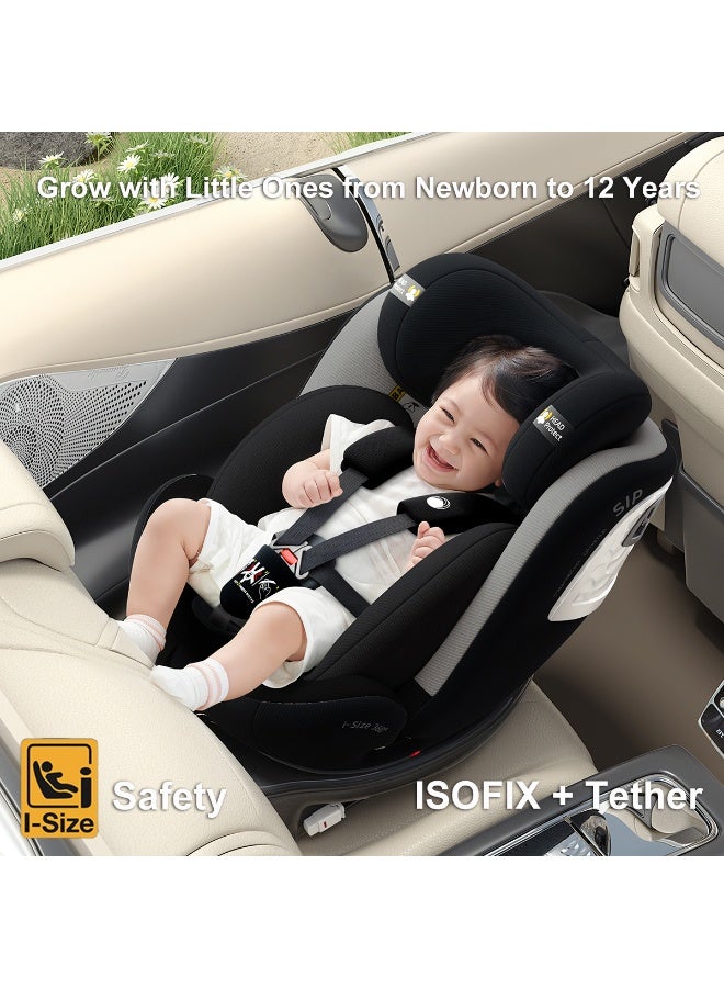 Heekin 360 Swivel i-Size Baby Car Seat with ISOFIX, for Newborn to 12 Years Old (40-150cm), Group - Image 2