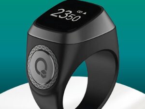 Smart Zikr Ring Lite 22MM Prayer & Tasbih Counter - Black/Gray