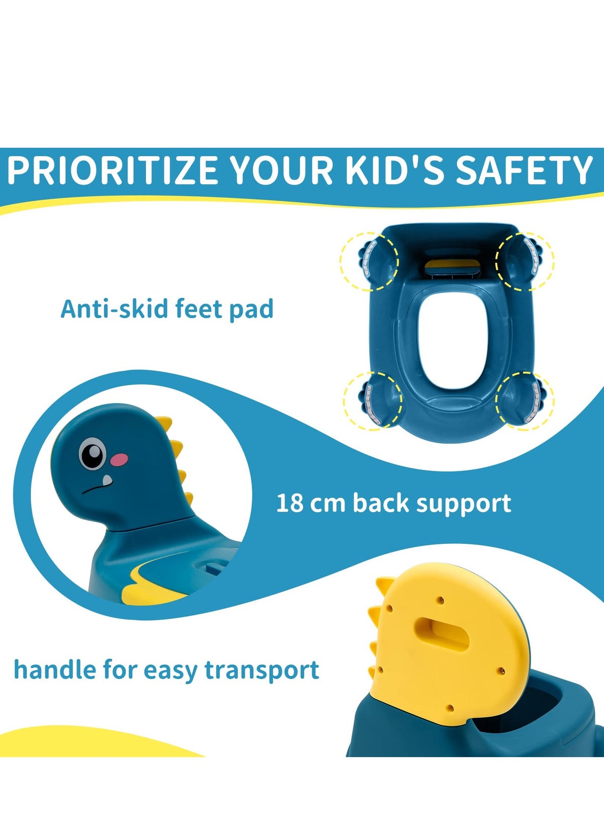 Potty Toilet Potties Training Chair Baby Kids Boys Girls Toddler Dinosaur Urinal Pot Comfortable - Image 4