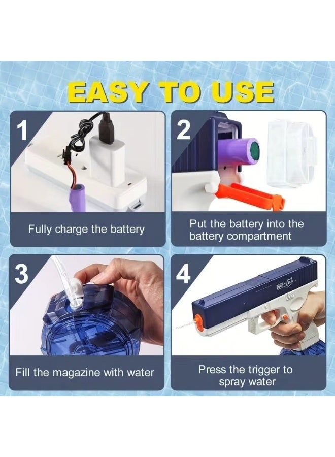 Electric Water Gun - High-Powered 9.75meter Range Water Blaster with 500ml Large Capacity, - Image 5