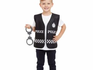 Let your child step into the exciting world of law enforcement with this Kids Police Costume Vest
