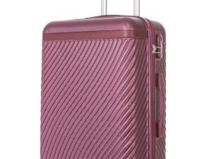 Hard Case Travel Bag Luggage Trolley For Unisex ABS Lightweight Suitcase with 4 Spinner Wheels