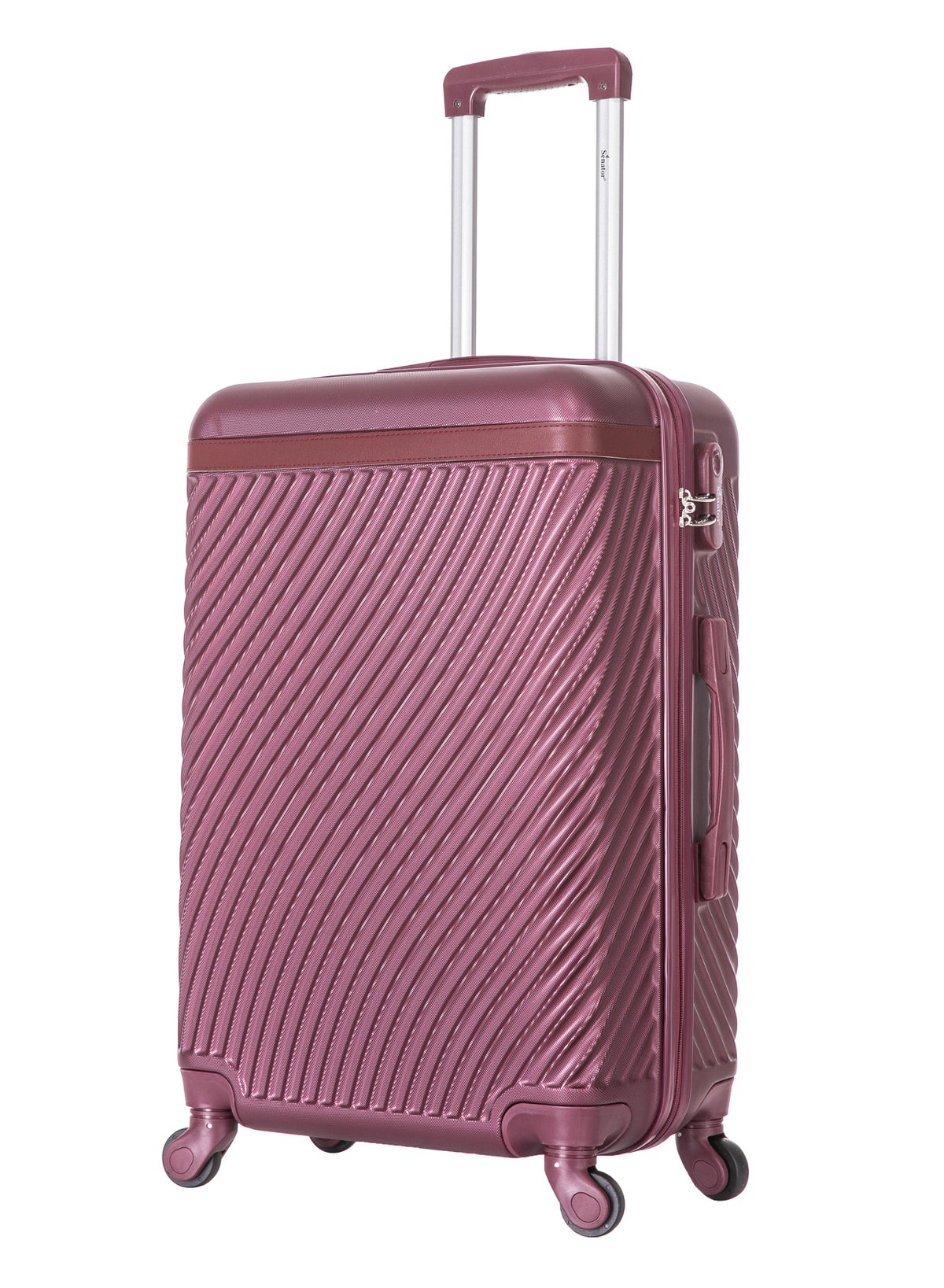 Hard Case Travel Bag Luggage Trolley For Unisex ABS Lightweight Suitcase with 4 Spinner Wheels