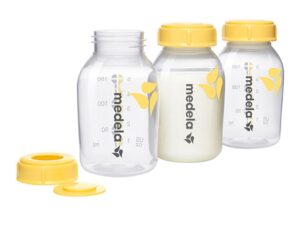 Pack Of 3 Safe And Bpa Free Breast Milk Bottles With Accurate Measurement Markings And Compatible