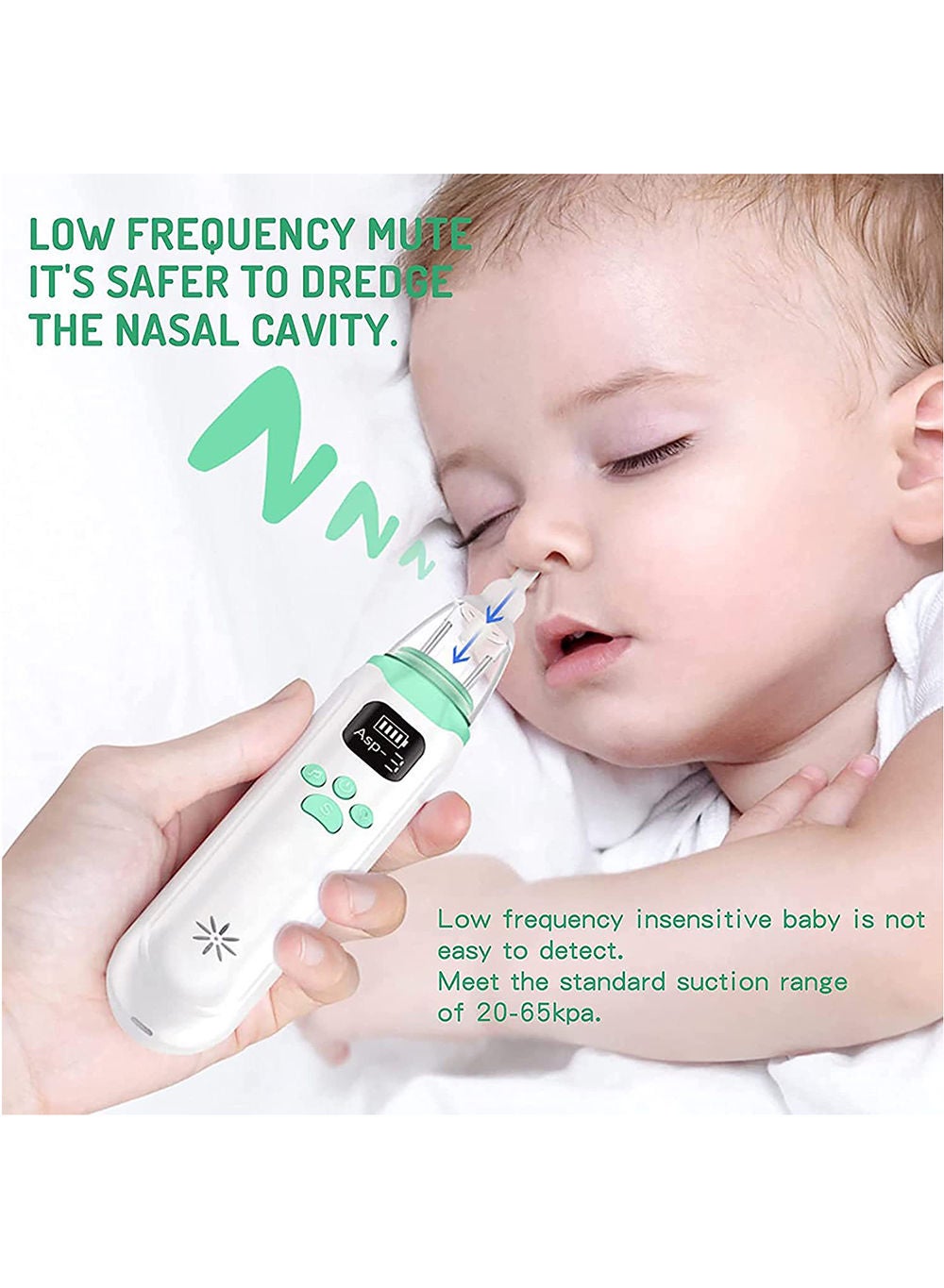 Electric Silent Baby Nasal Aspirator Automatic Nose Cleaner With Silicone Nose Tips Music Soothing - Image 3
