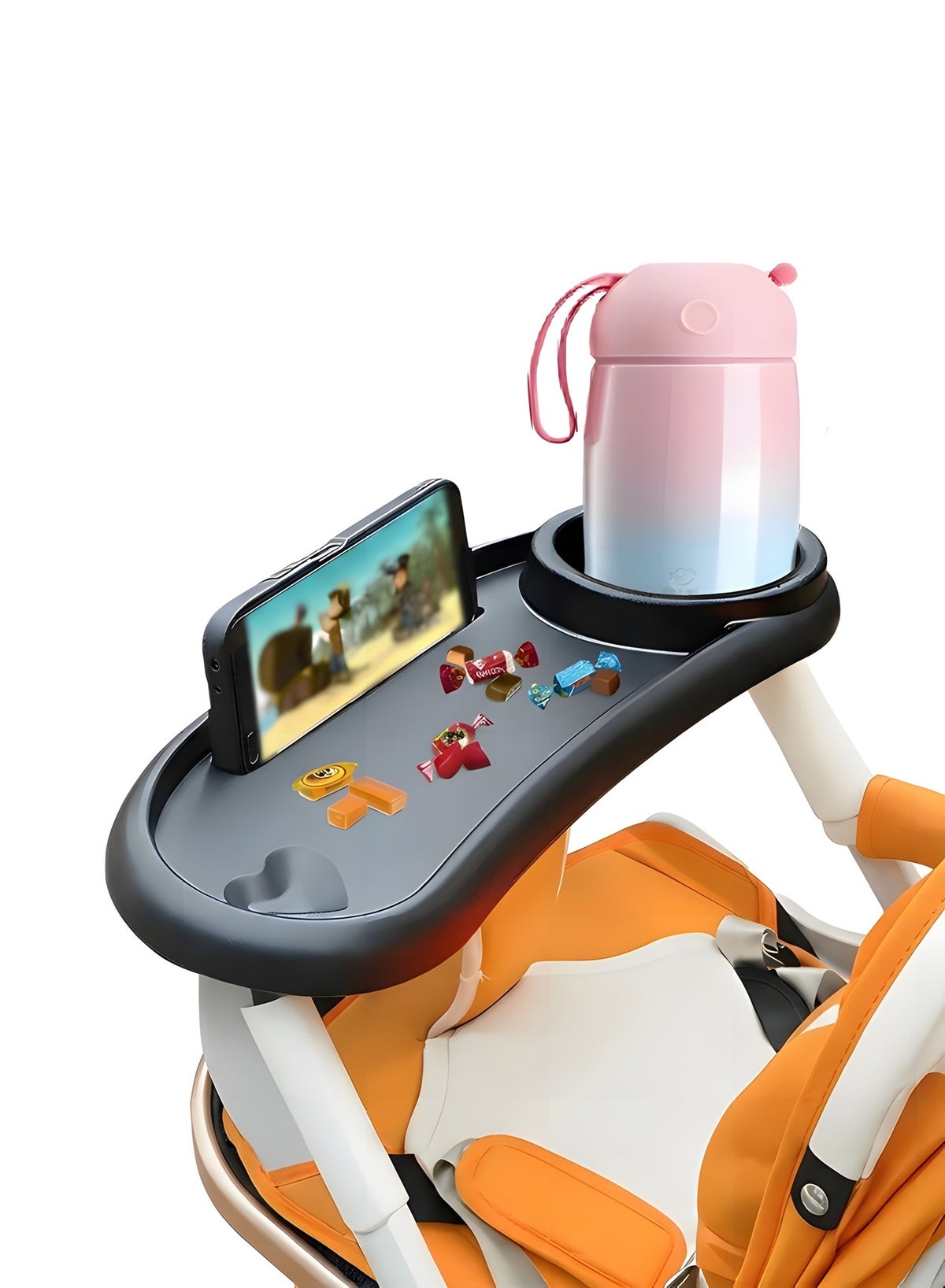 Stroller Tray with Cup Holder,Universal Stroller Snack Tray/Stroller Cup,Multifunctional Child