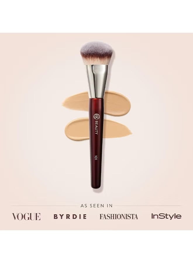 BK BEAUTY Brushes - 101 Contoured Foundation Brush - Foundation Makeup Brushes - Face Brush For - Image 3