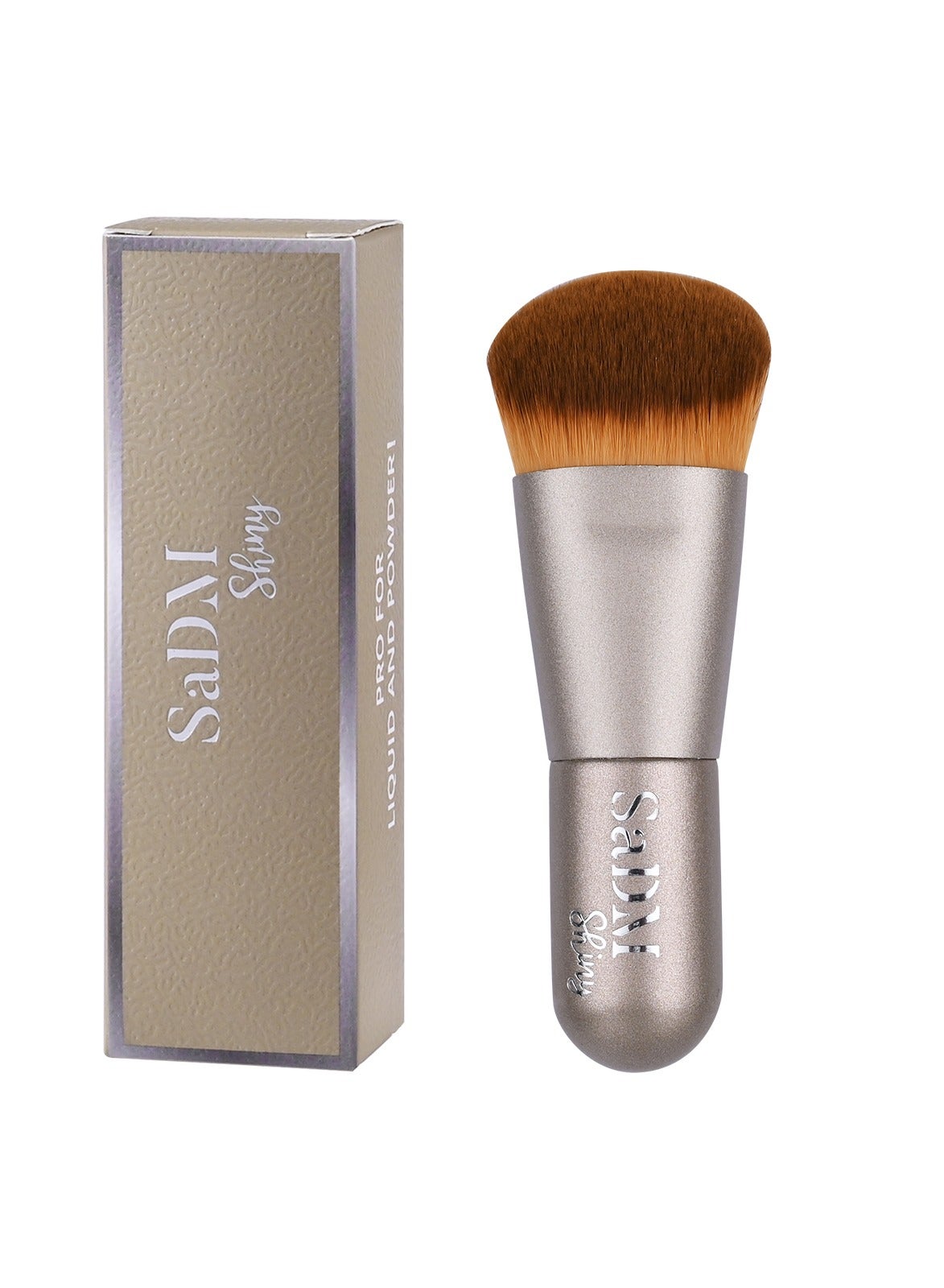 SaDM Shiny Mini Foundation Brush – Versatile Makeup Brush for Foundation, Powder, & Blush