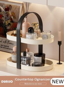 Double-deck Bathroom Countertop Ognanizer, Desktop Perfume & Skincare Display Stand, Portable