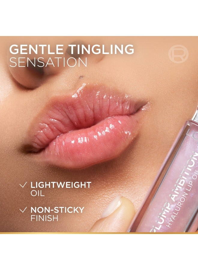 L’Oréal Paris Plump Ambition Hyaluron Lip Oil, Plumping Lip Oil With Hyaluronic Acid and - Image 4