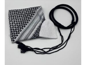 Ghutra Complete Set for Men - Premium Arab Fashion Keffiyeh & Head Ring Agal Iqal