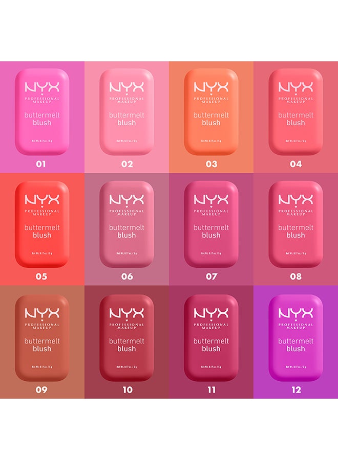 Buttermelt High-Pigment Powder Blush with booming pigment, butta blend, and butta wear. Buttermelt - Image 3