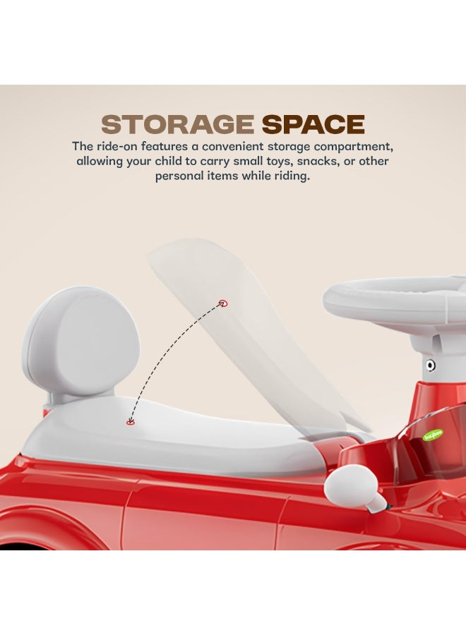 Mini Ride on Car for Kids with Music, Light & Parental Handle - Image 5