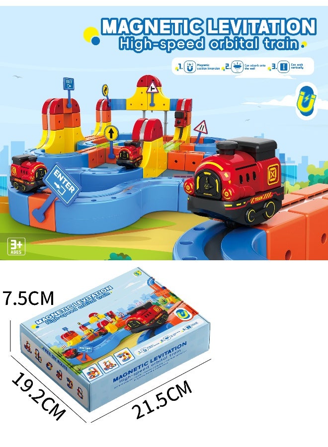 73-Piece DIY Magnetic Levitation Track Set – Anti-Gravity Maglev Train Toy with Rechargeable - Image 5