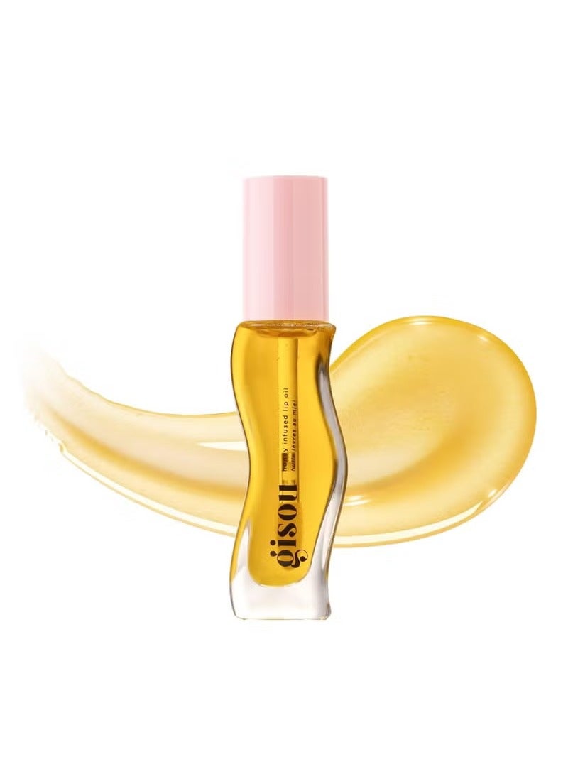 Honey Infused Hydrating Lip Oil, Nourishing Moisturizer for Dry Lips, High Shine, Smooth Finish,