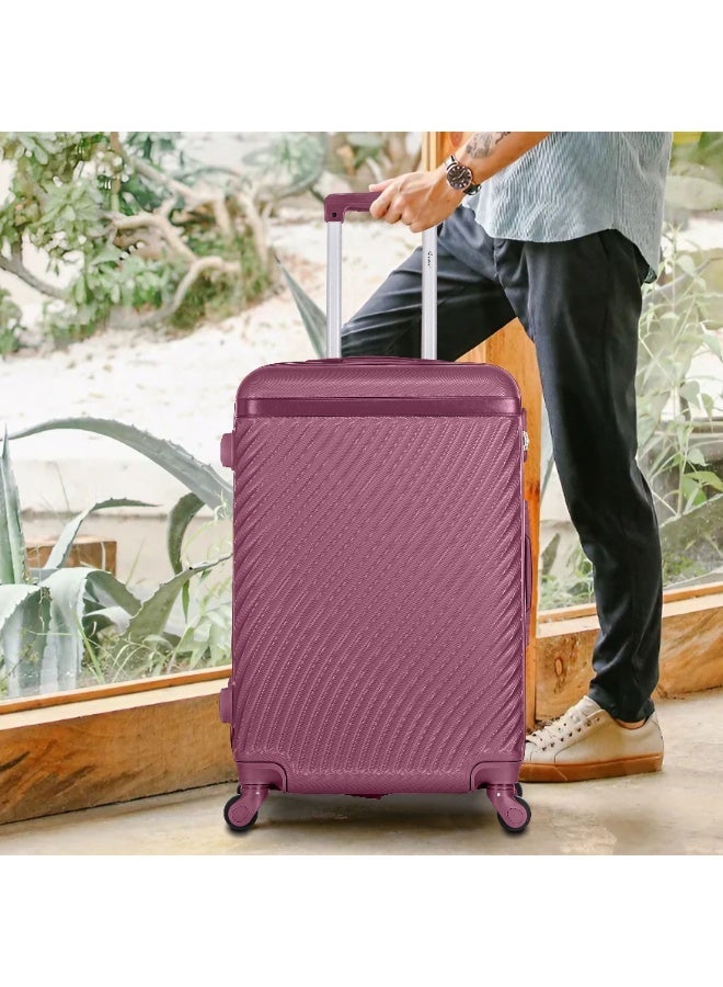Hard Case Travel Bag Luggage Trolley For Unisex ABS Lightweight Suitcase with 4 Spinner Wheels - Image 2