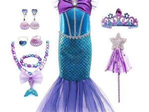 Mermaid Dress Girls Party Cosplay Girl Clothing Birthday Princess Dress Kids Costume With Princess
