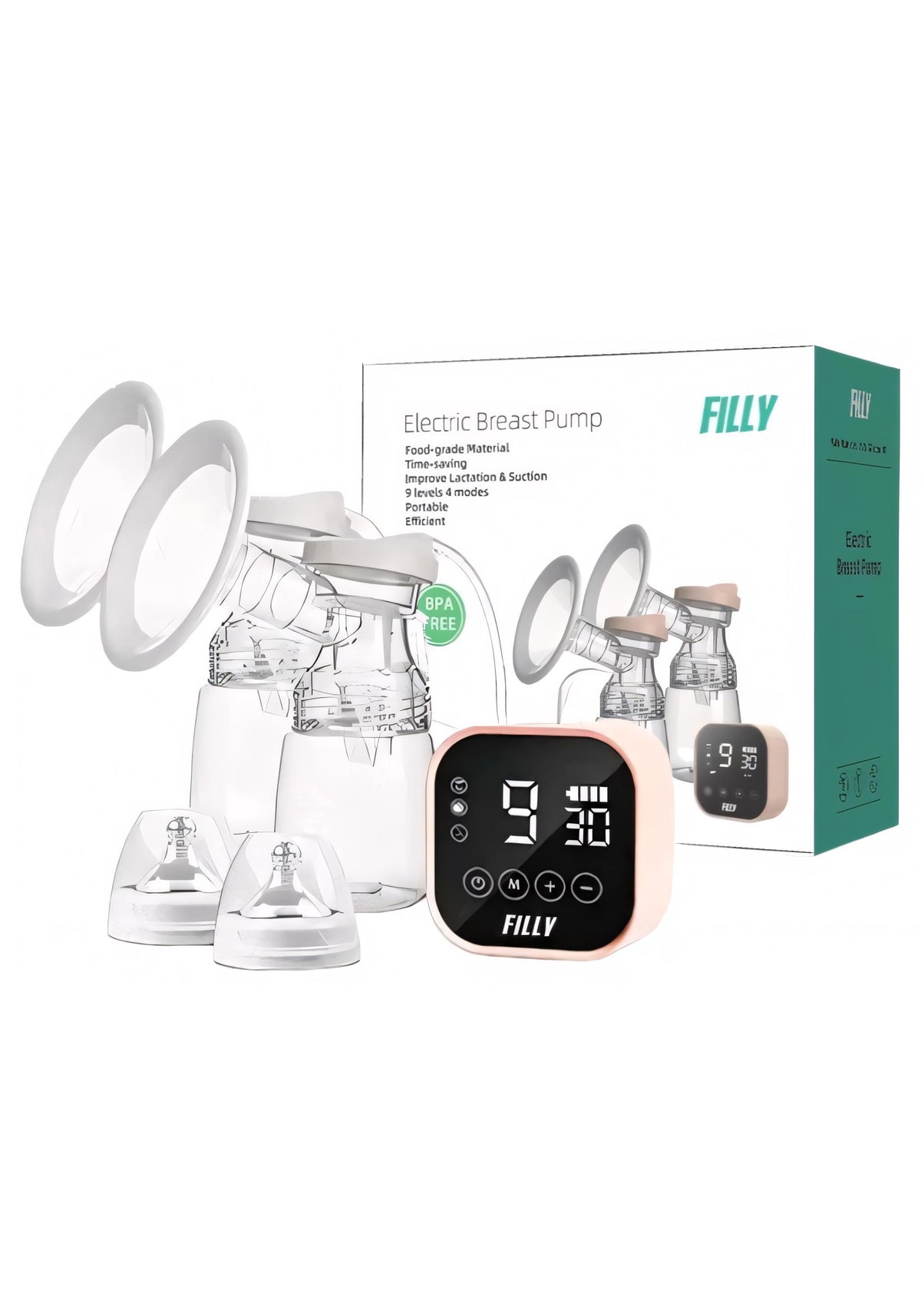 Electric Double Breast Pump with Lactation Function Wearable Hands Free Electric Automatic