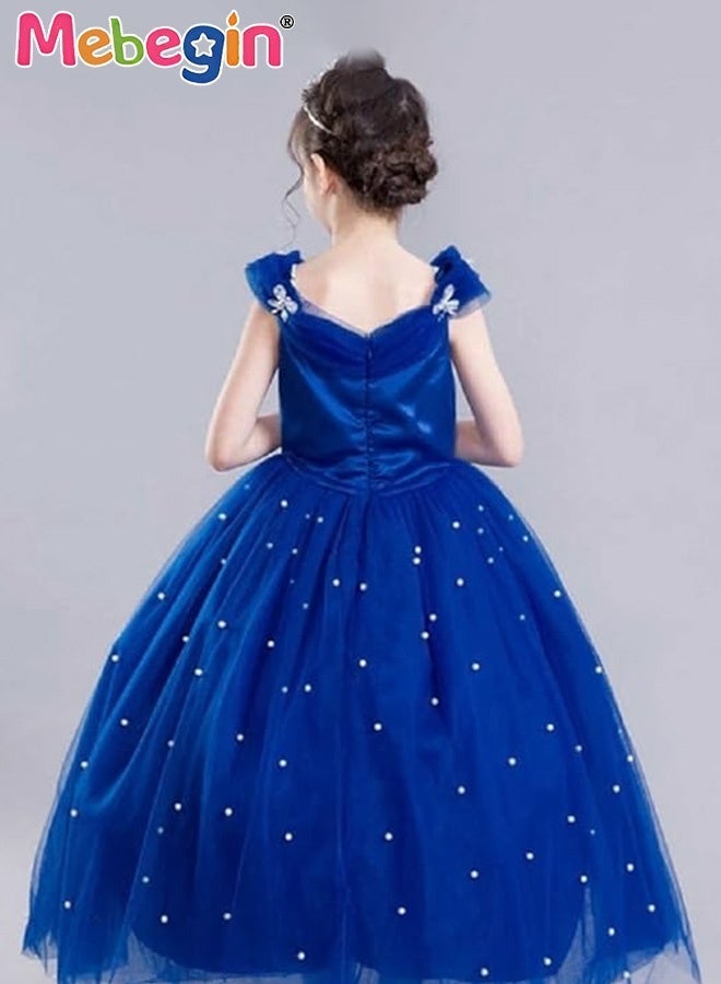 Deluxe Princess Costume Set with 7PCS Accessaries, Fancy Elegant Off Shoulder Frock, Fairy Dress - Image 3
