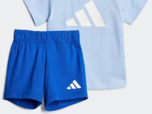 When it comes to everyday comfort, this adidas tee-and-shorts set for infants has them covered.