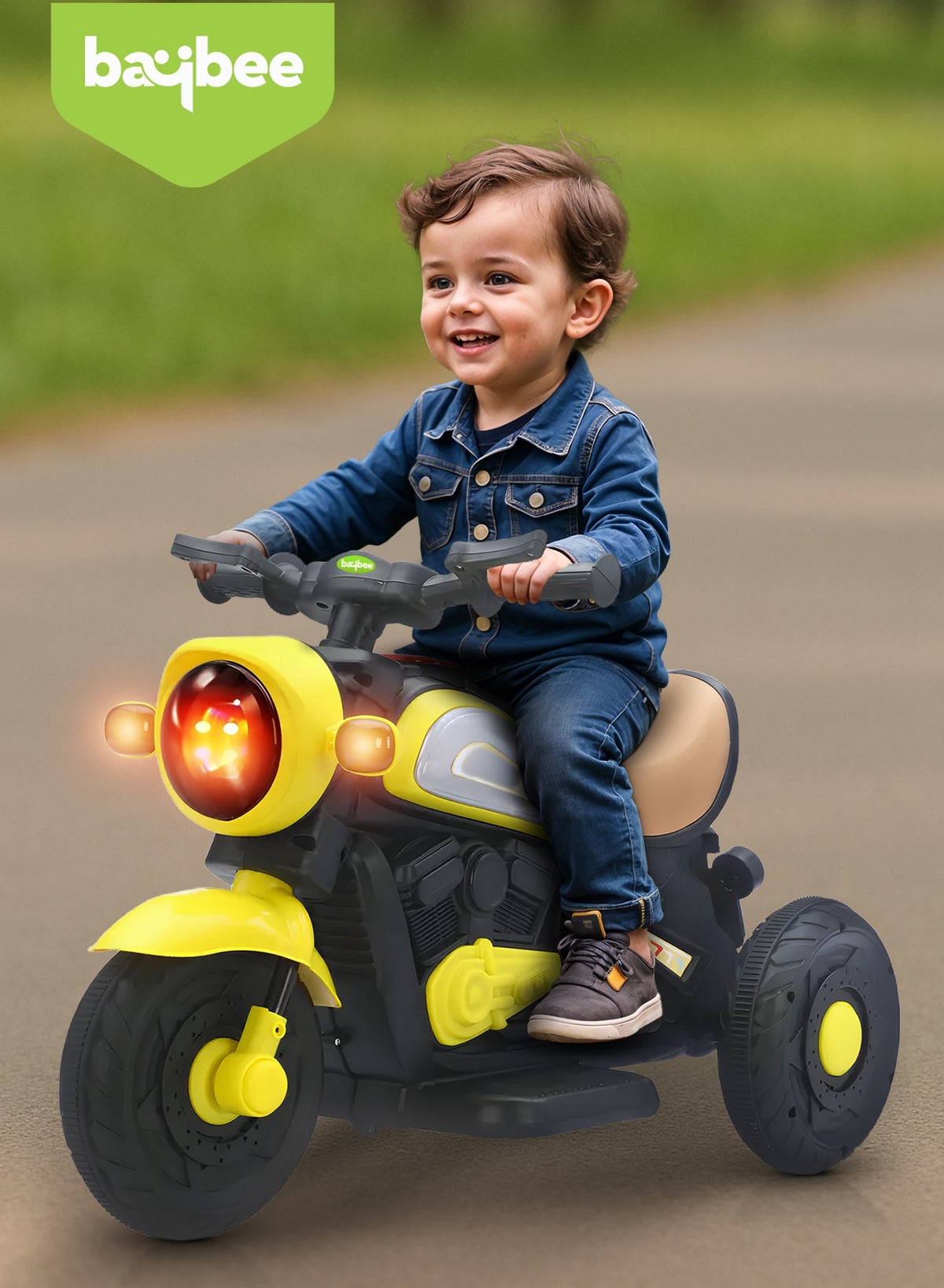 Electric Bike for Kids, Children's Bike with Led Light, Music & Foot Accelerator - Image 3