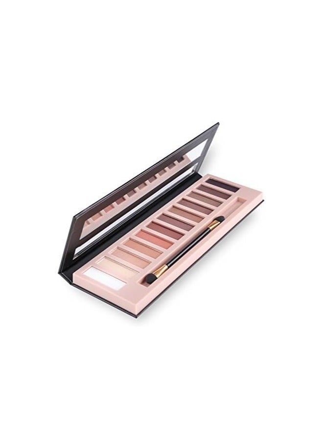 2 Pack 12 Colors Makeup Nude Colors Eyeshadow Palette Natural Nude Matte Shimmer Glitter Pigment - Image 4