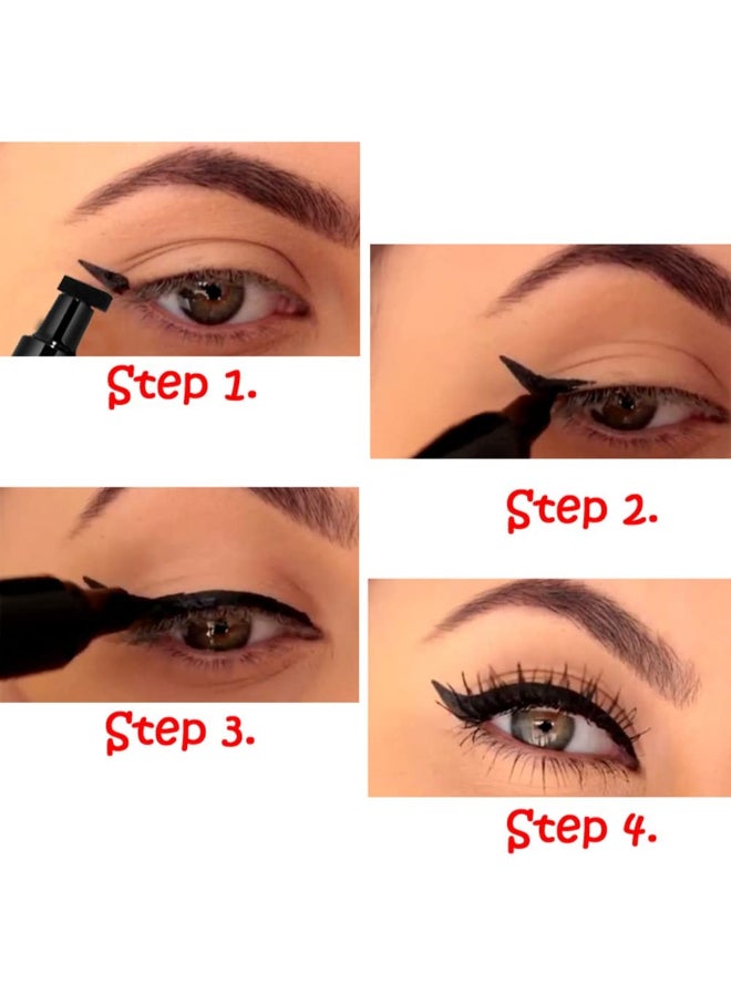 Eye liner wings have never been easier. Line up the stamp from the corner of your eye to the end of - Image 4