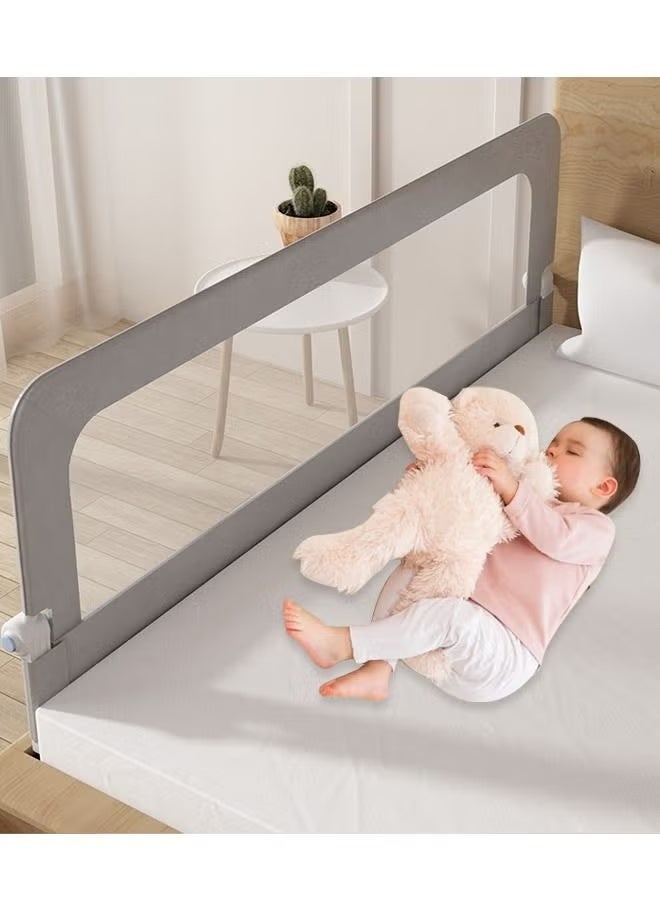Bed Rails for Toddlers, Swing Down Safety Bed Guard for Convertible Crib, Extra Tall Folding - Image 2